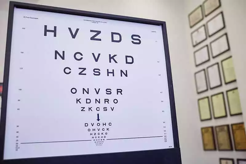  Snellen Vision Eye Test Chart 20 ft (6 Meter) Distance