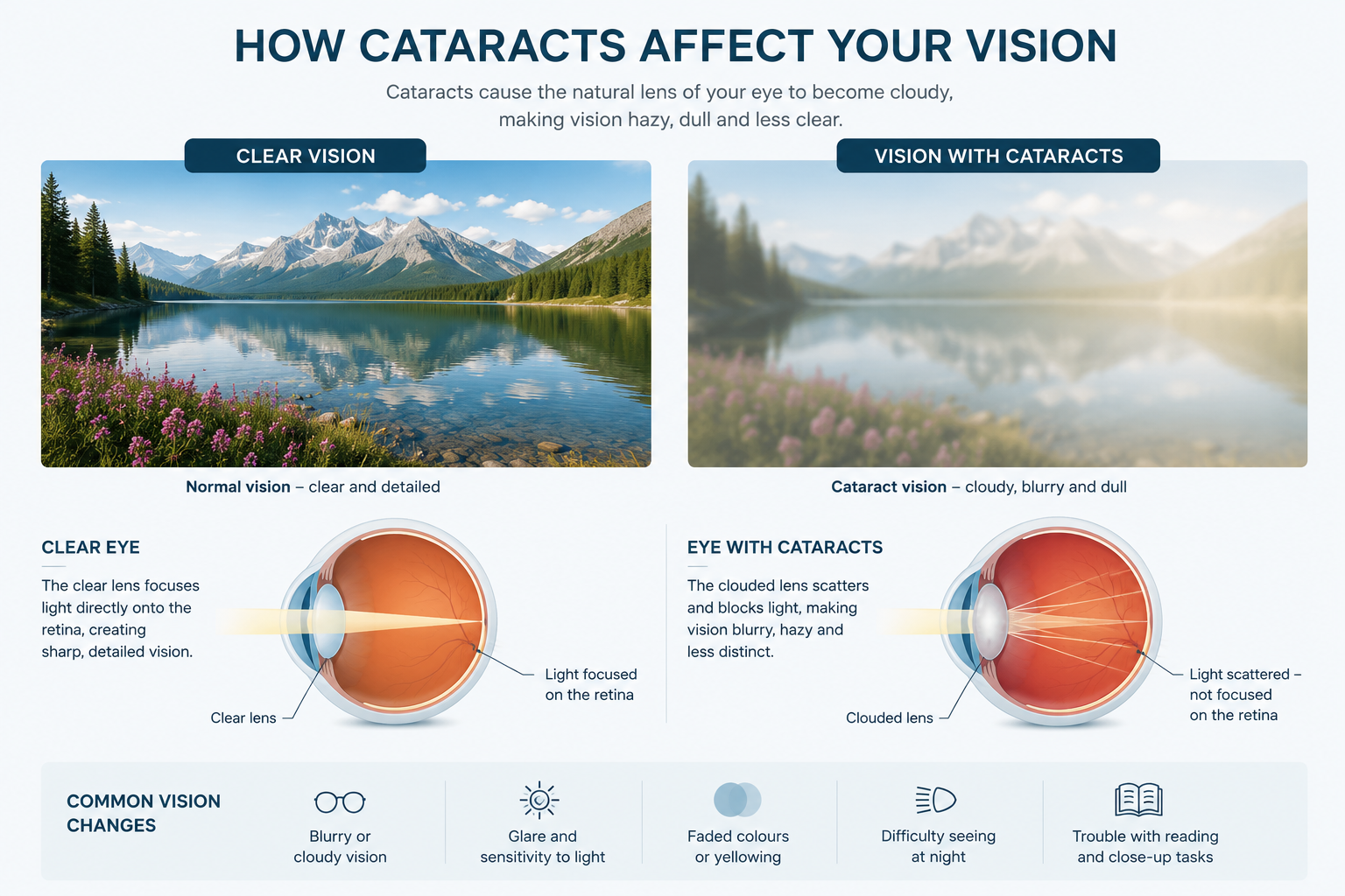 what cataracts look like