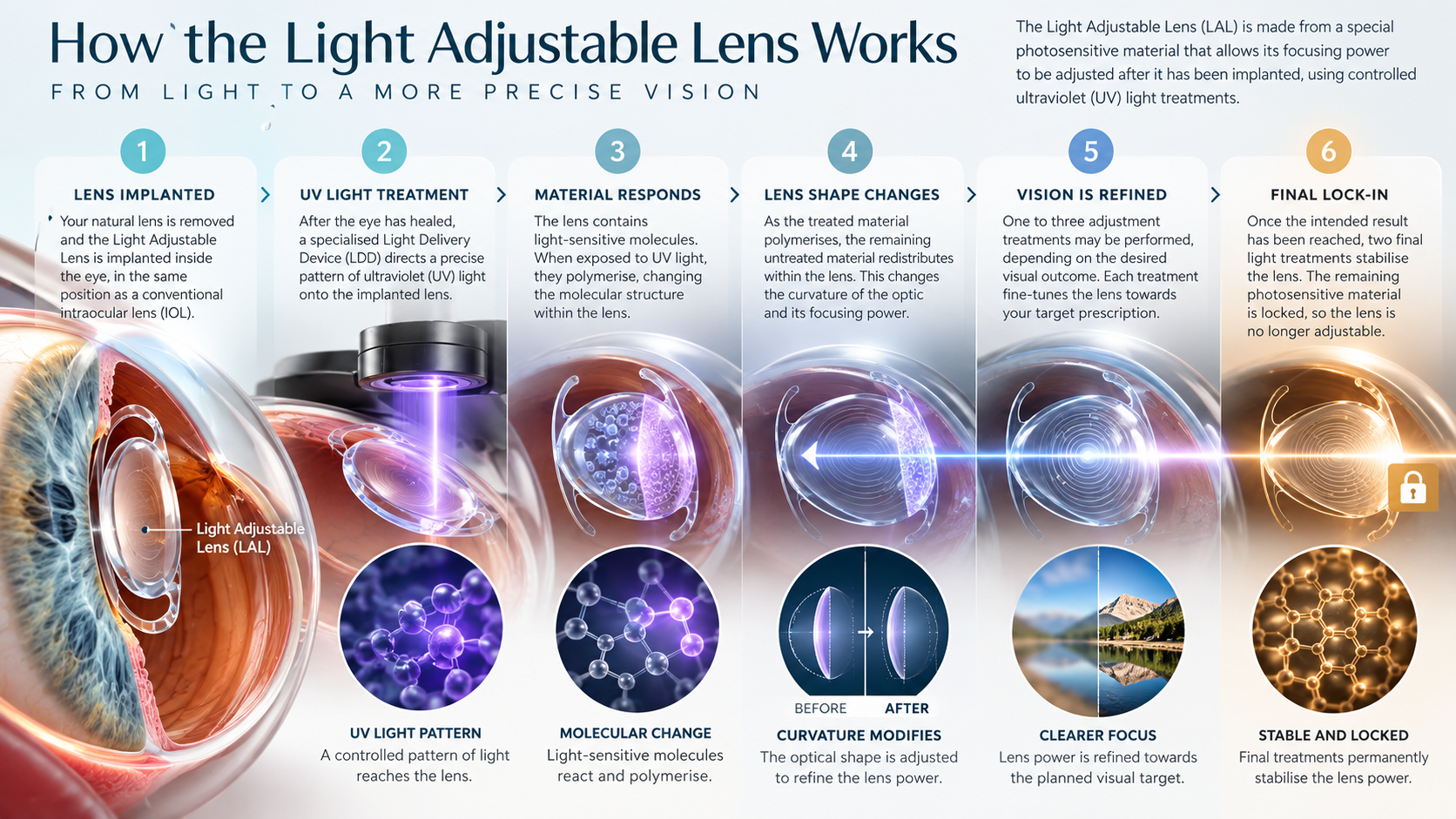 light adjustable lens diagram - how it works