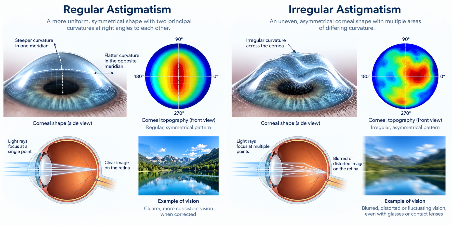 regular and irrejular astigmatism